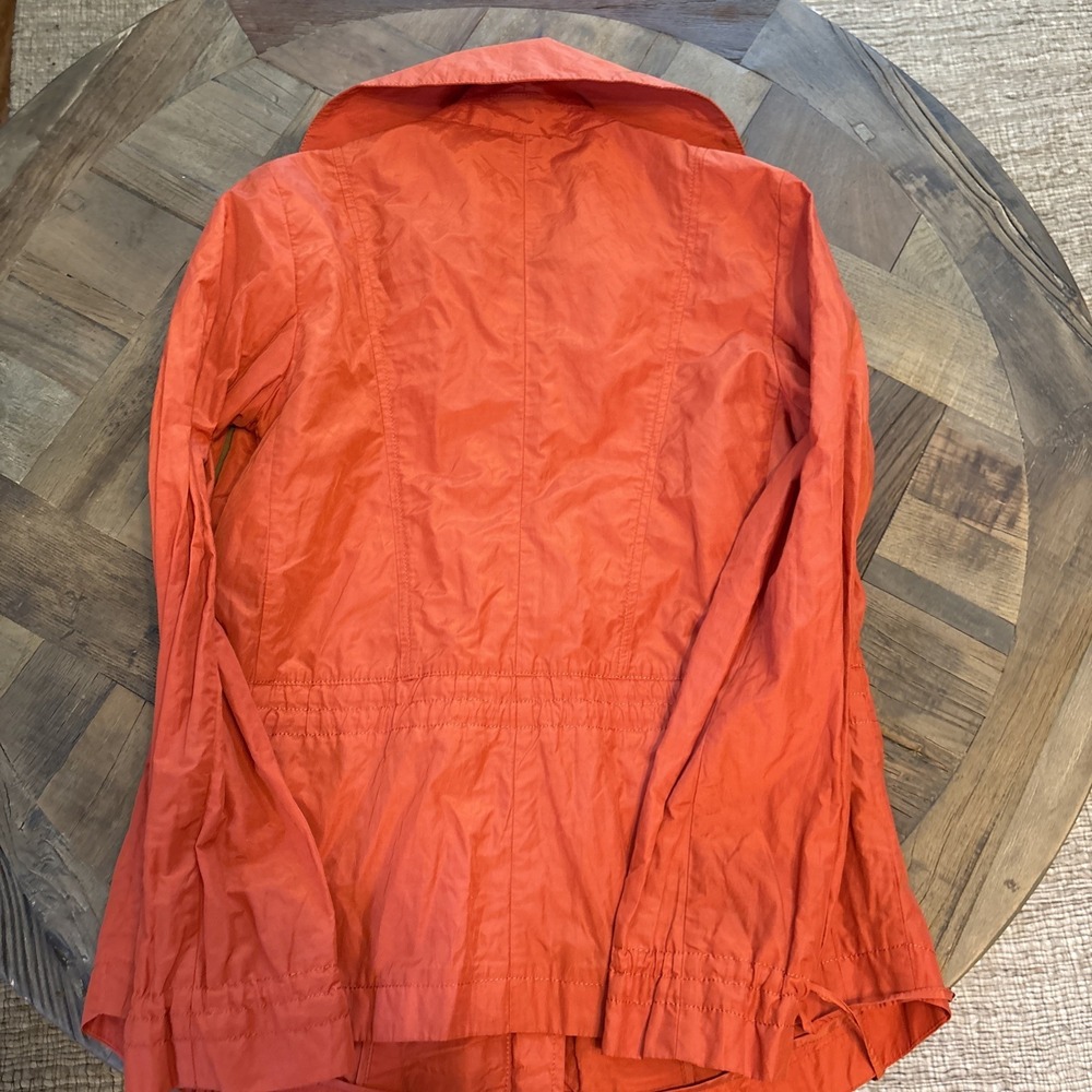 Cole Haan Women's Orange Raincoat Lightweight Jacket Size Small - Picture 5 of 7